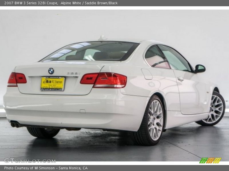 Alpine White / Saddle Brown/Black 2007 BMW 3 Series 328i Coupe