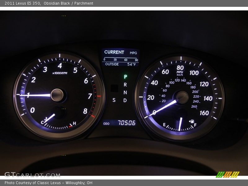 Obsidian Black / Parchment 2011 Lexus ES 350