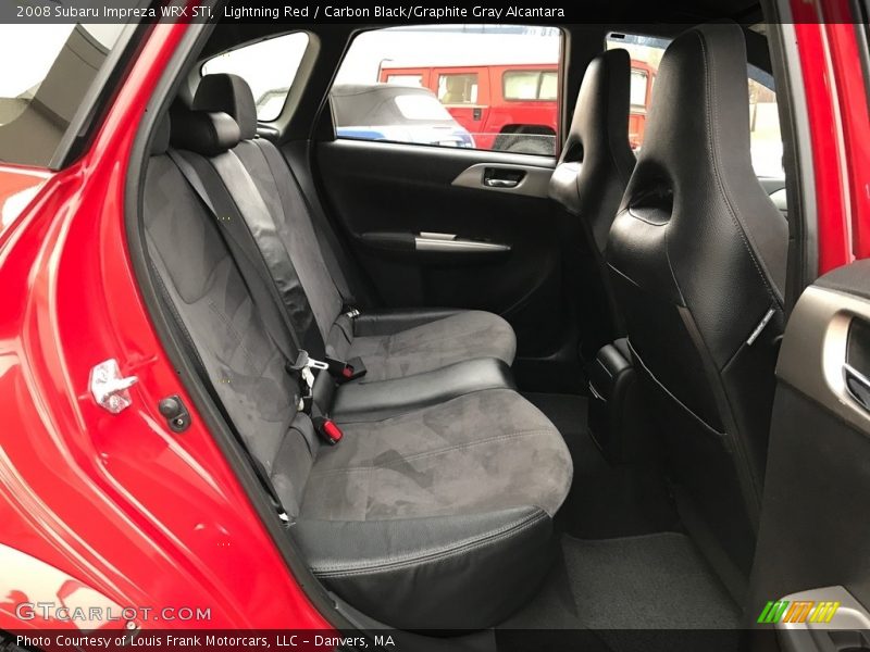 Lightning Red / Carbon Black/Graphite Gray Alcantara 2008 Subaru Impreza WRX STi