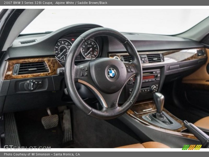 Alpine White / Saddle Brown/Black 2007 BMW 3 Series 328i Coupe