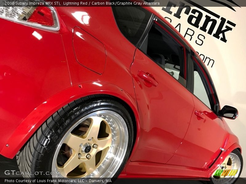 Lightning Red / Carbon Black/Graphite Gray Alcantara 2008 Subaru Impreza WRX STi