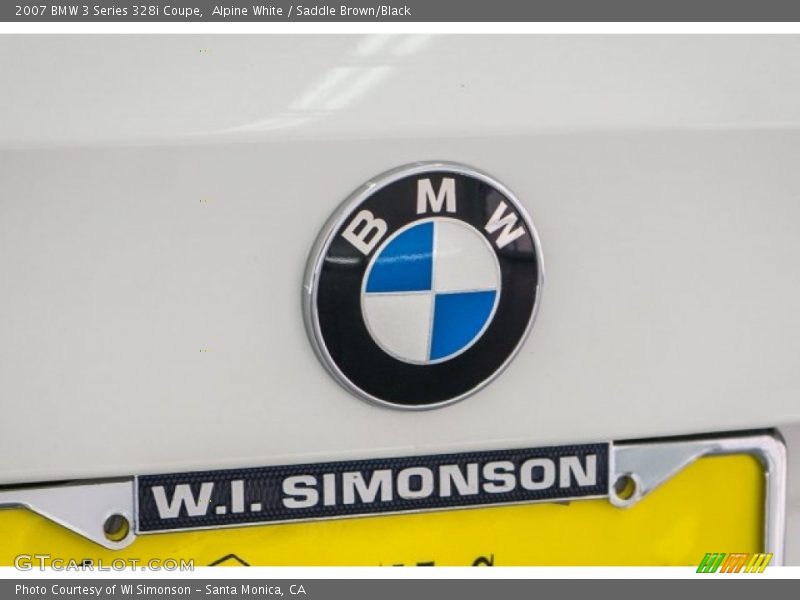 Alpine White / Saddle Brown/Black 2007 BMW 3 Series 328i Coupe