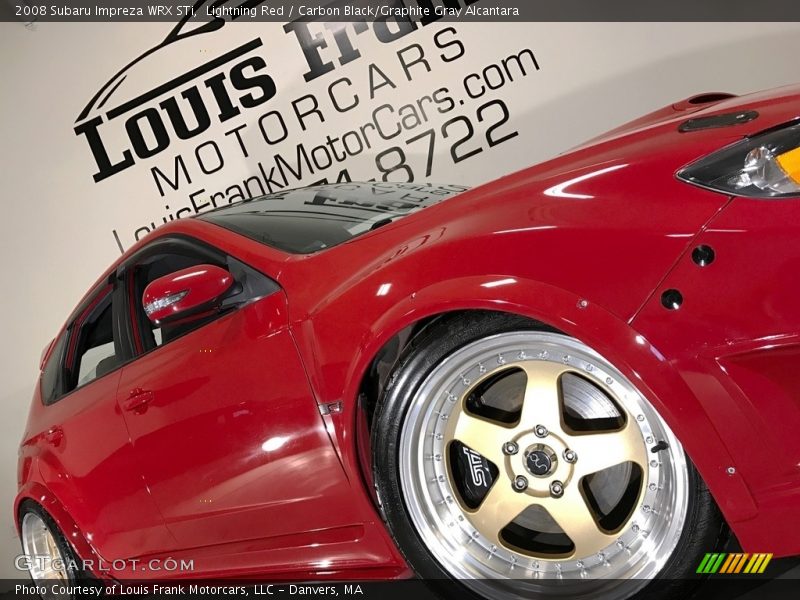 Lightning Red / Carbon Black/Graphite Gray Alcantara 2008 Subaru Impreza WRX STi