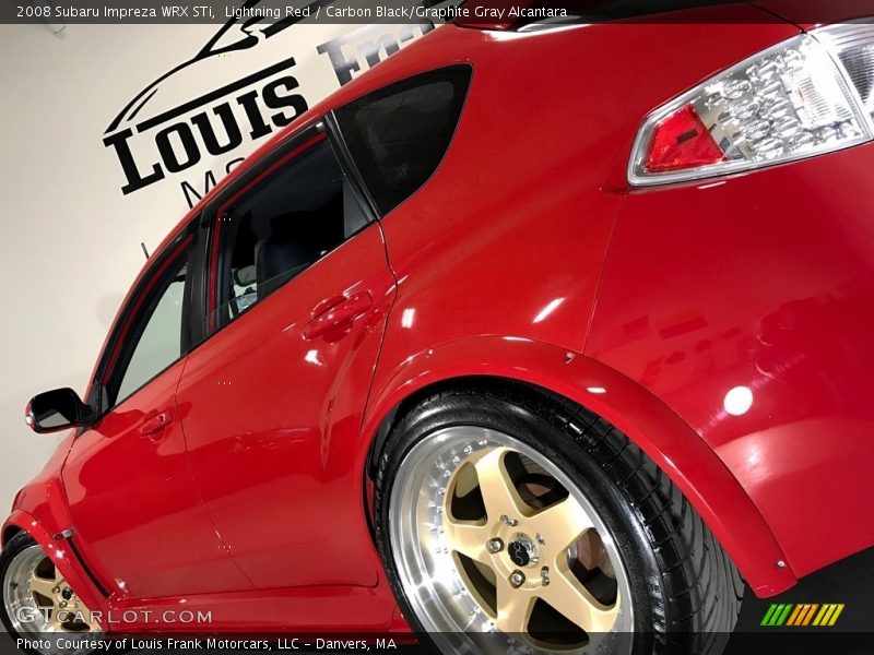 Lightning Red / Carbon Black/Graphite Gray Alcantara 2008 Subaru Impreza WRX STi