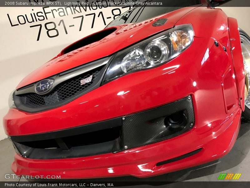 Lightning Red / Carbon Black/Graphite Gray Alcantara 2008 Subaru Impreza WRX STi