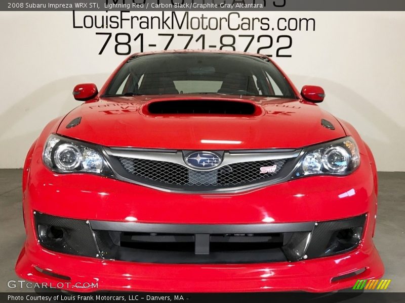 Lightning Red / Carbon Black/Graphite Gray Alcantara 2008 Subaru Impreza WRX STi