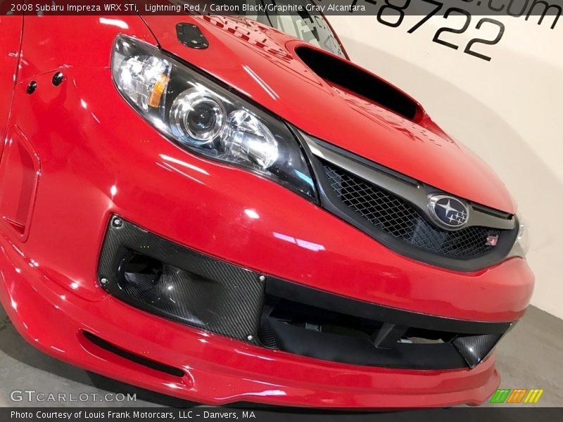 Lightning Red / Carbon Black/Graphite Gray Alcantara 2008 Subaru Impreza WRX STi