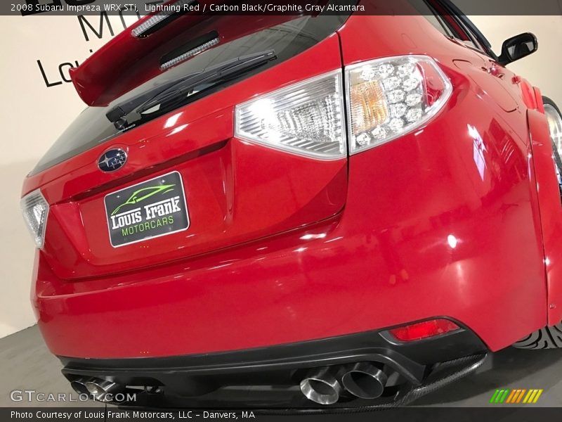 Lightning Red / Carbon Black/Graphite Gray Alcantara 2008 Subaru Impreza WRX STi