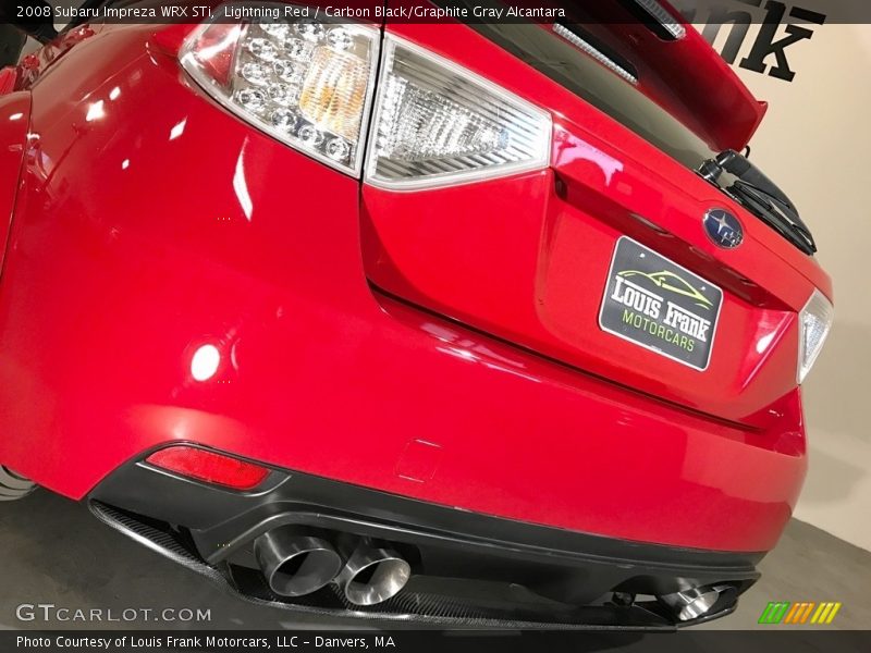 Lightning Red / Carbon Black/Graphite Gray Alcantara 2008 Subaru Impreza WRX STi