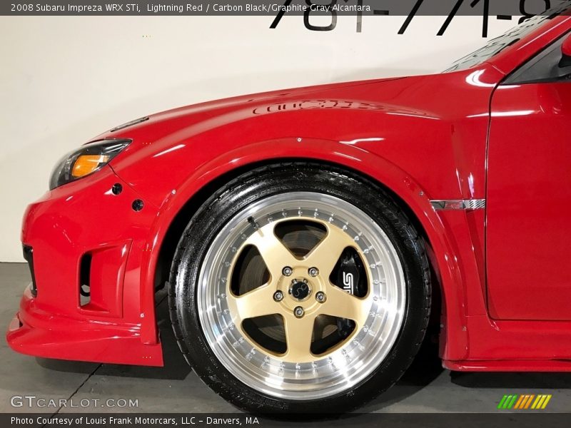 Lightning Red / Carbon Black/Graphite Gray Alcantara 2008 Subaru Impreza WRX STi