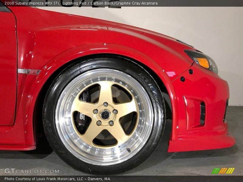 Lightning Red / Carbon Black/Graphite Gray Alcantara 2008 Subaru Impreza WRX STi