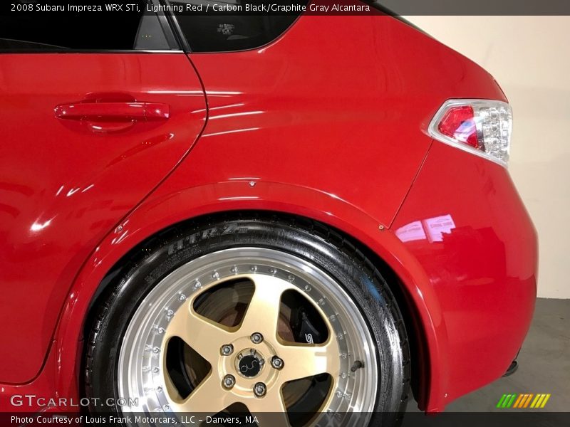 Lightning Red / Carbon Black/Graphite Gray Alcantara 2008 Subaru Impreza WRX STi
