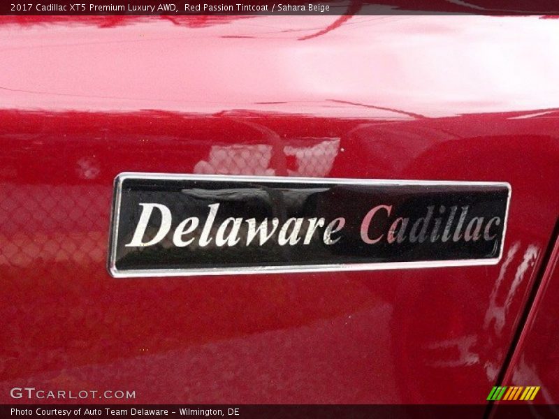 Red Passion Tintcoat / Sahara Beige 2017 Cadillac XT5 Premium Luxury AWD