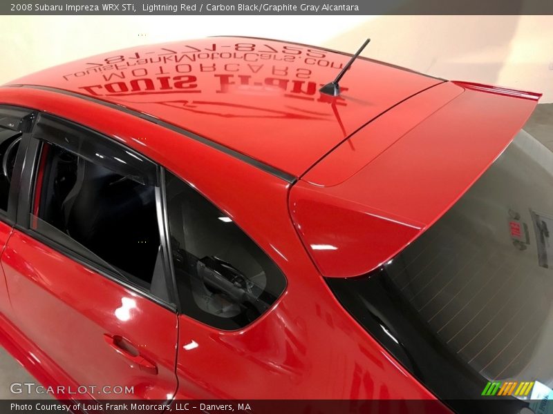 Lightning Red / Carbon Black/Graphite Gray Alcantara 2008 Subaru Impreza WRX STi