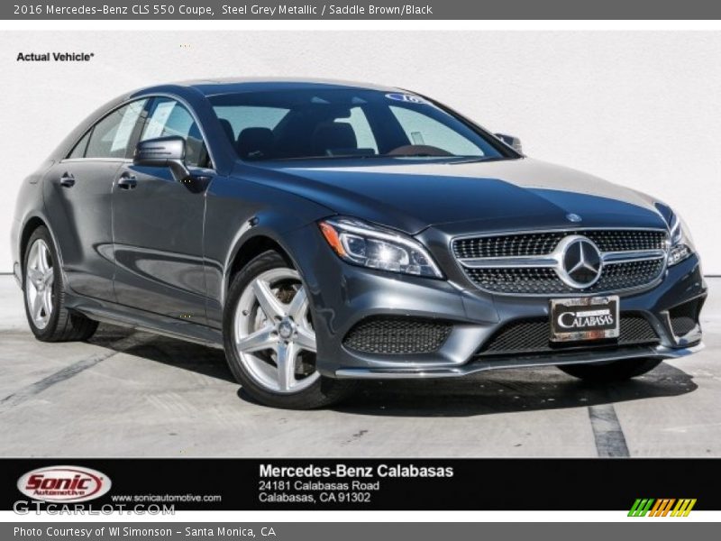 Steel Grey Metallic / Saddle Brown/Black 2016 Mercedes-Benz CLS 550 Coupe