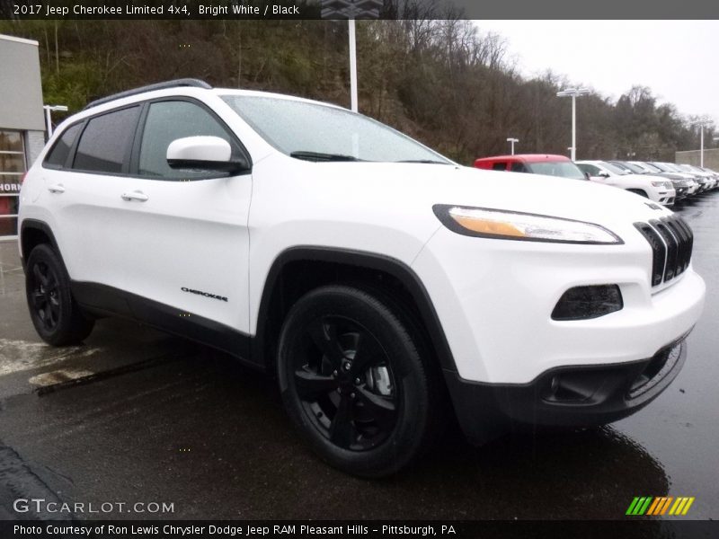 Bright White / Black 2017 Jeep Cherokee Limited 4x4