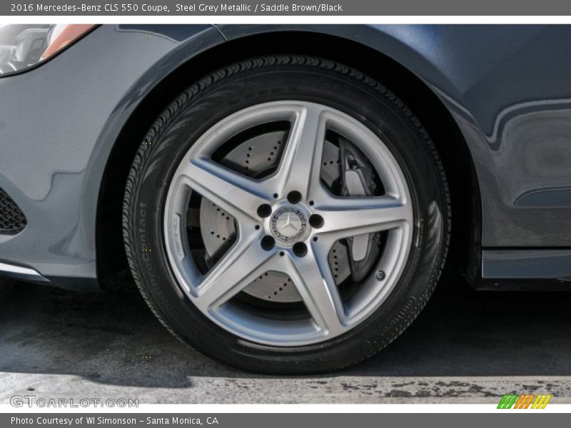 Steel Grey Metallic / Saddle Brown/Black 2016 Mercedes-Benz CLS 550 Coupe