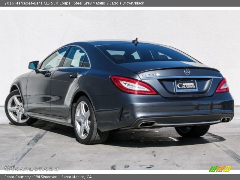 Steel Grey Metallic / Saddle Brown/Black 2016 Mercedes-Benz CLS 550 Coupe