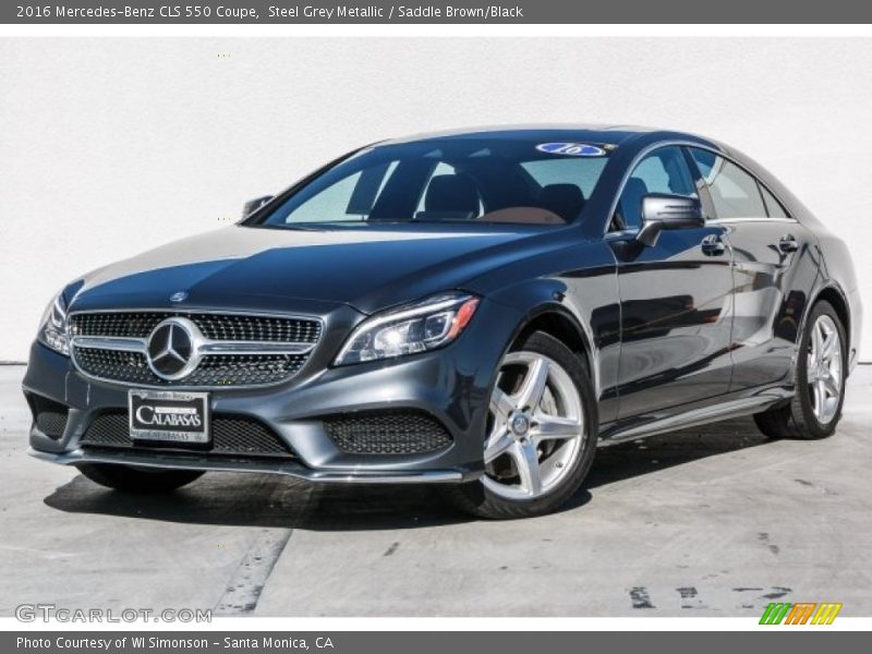 Steel Grey Metallic / Saddle Brown/Black 2016 Mercedes-Benz CLS 550 Coupe