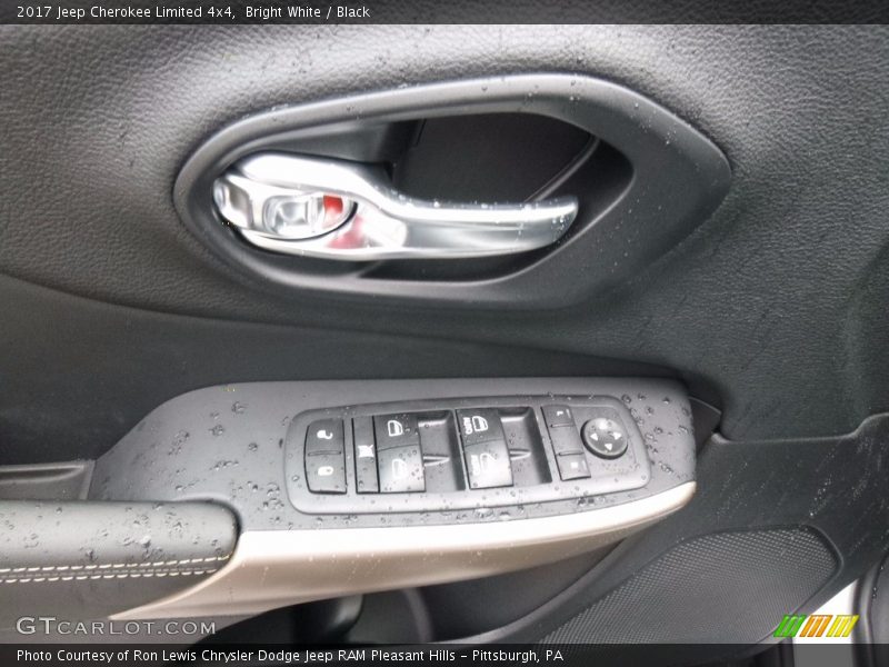 Bright White / Black 2017 Jeep Cherokee Limited 4x4