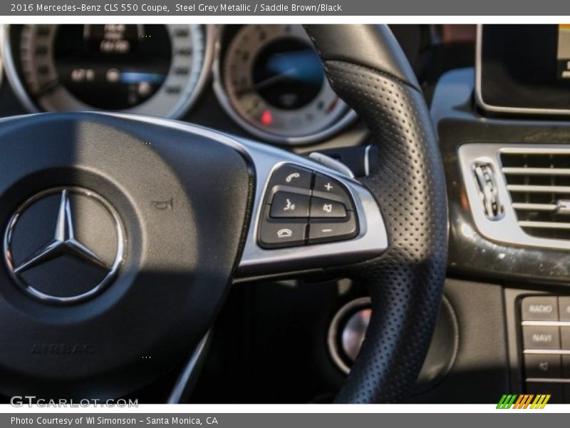 Steel Grey Metallic / Saddle Brown/Black 2016 Mercedes-Benz CLS 550 Coupe