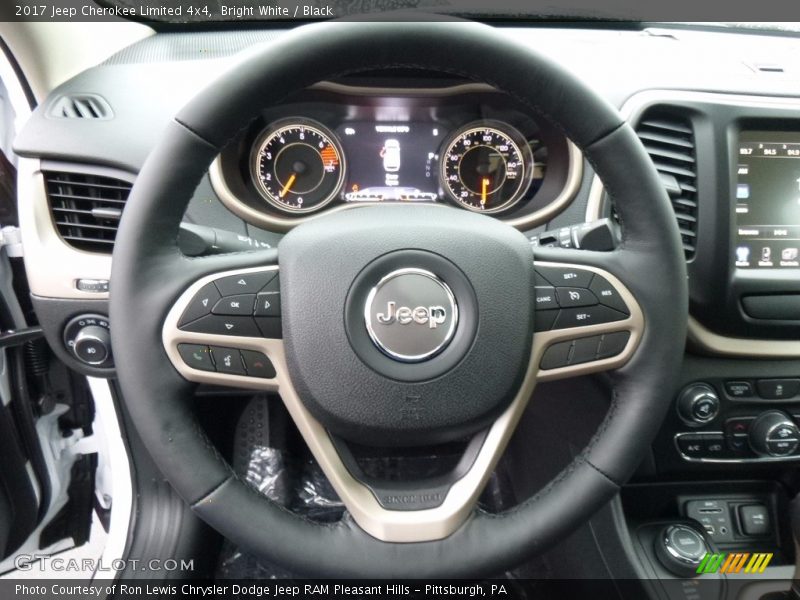 Bright White / Black 2017 Jeep Cherokee Limited 4x4