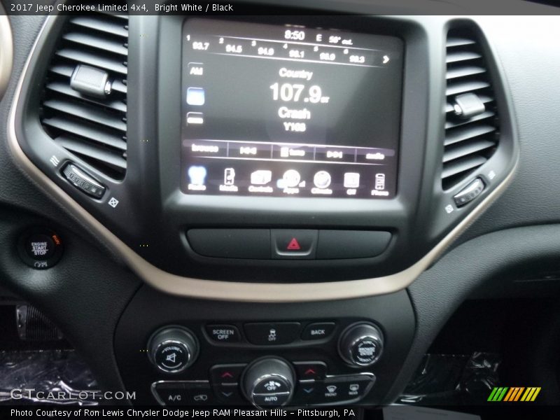 Bright White / Black 2017 Jeep Cherokee Limited 4x4