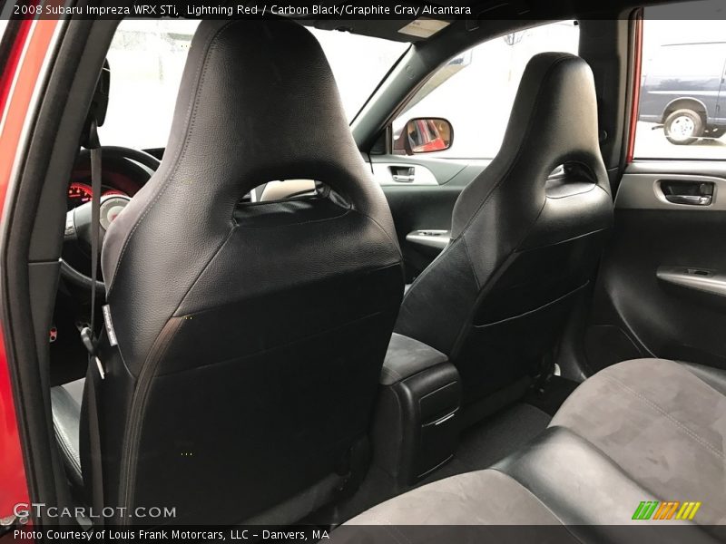 Lightning Red / Carbon Black/Graphite Gray Alcantara 2008 Subaru Impreza WRX STi
