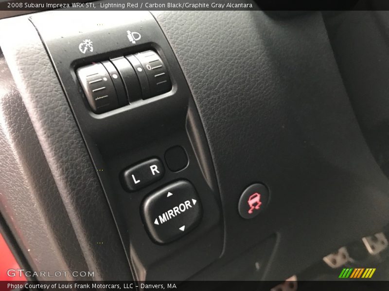 Lightning Red / Carbon Black/Graphite Gray Alcantara 2008 Subaru Impreza WRX STi