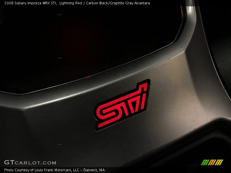 Lightning Red / Carbon Black/Graphite Gray Alcantara 2008 Subaru Impreza WRX STi