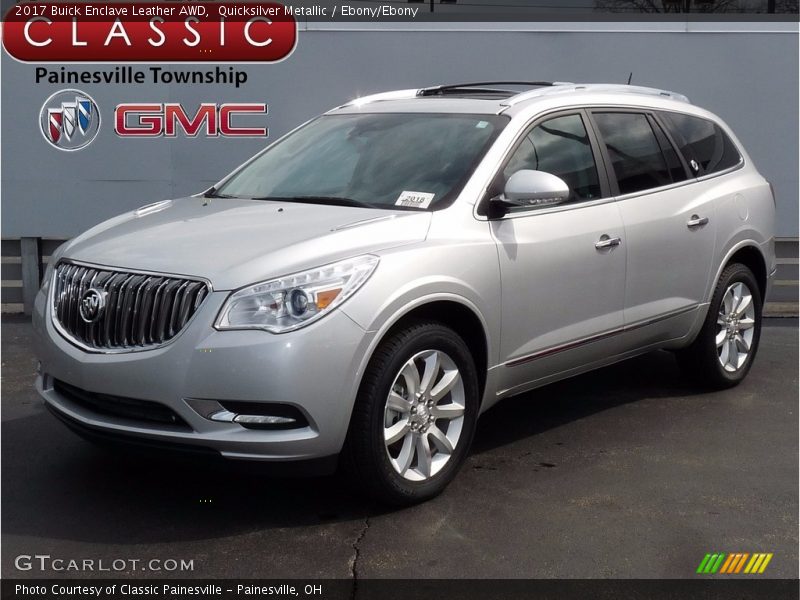 Quicksilver Metallic / Ebony/Ebony 2017 Buick Enclave Leather AWD