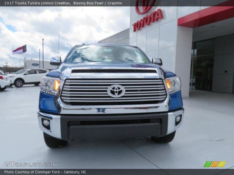 Blazing Blue Pearl / Graphite 2017 Toyota Tundra Limited CrewMax