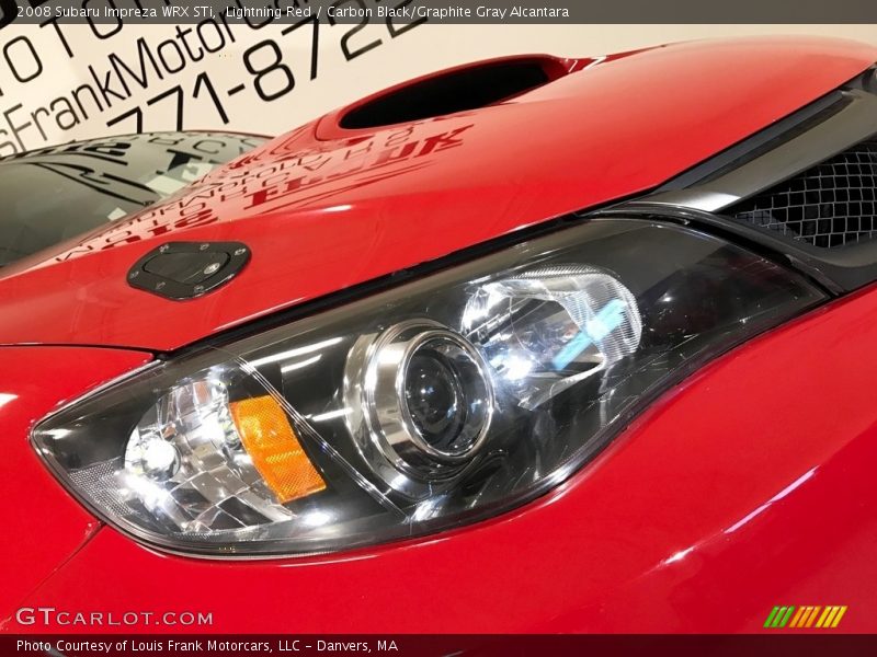 Lightning Red / Carbon Black/Graphite Gray Alcantara 2008 Subaru Impreza WRX STi