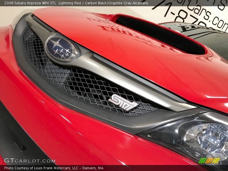 Lightning Red / Carbon Black/Graphite Gray Alcantara 2008 Subaru Impreza WRX STi