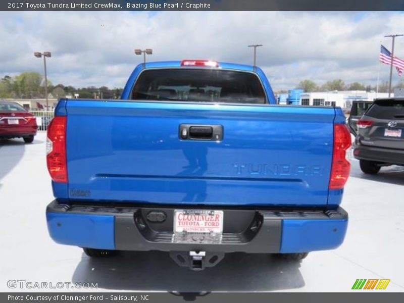 Blazing Blue Pearl / Graphite 2017 Toyota Tundra Limited CrewMax