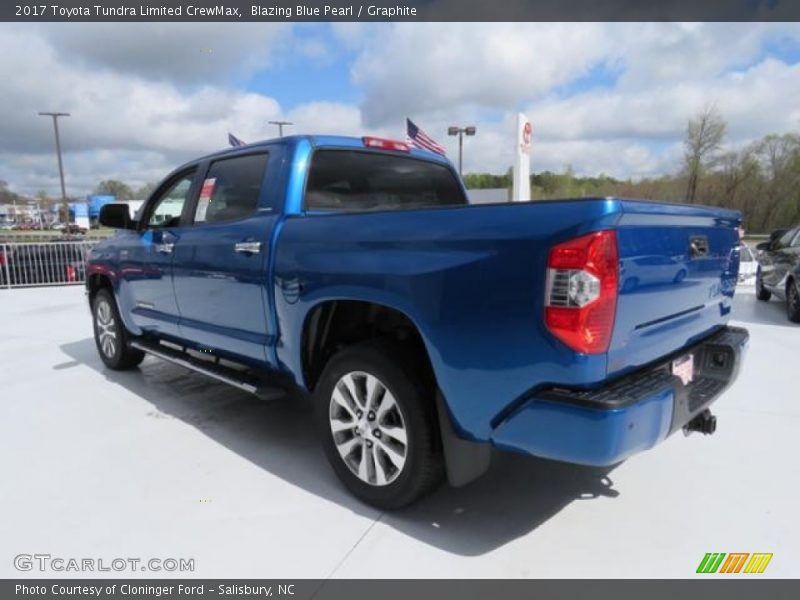 Blazing Blue Pearl / Graphite 2017 Toyota Tundra Limited CrewMax