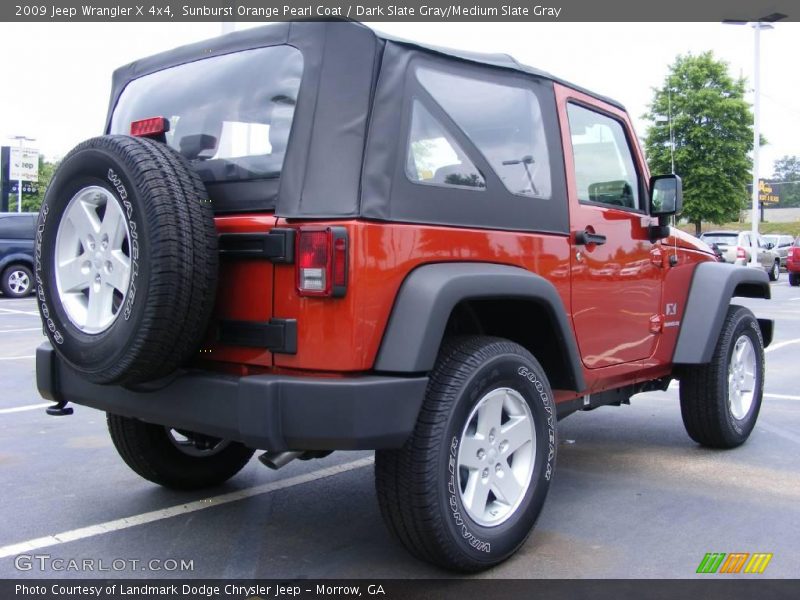 Sunburst Orange Pearl Coat / Dark Slate Gray/Medium Slate Gray 2009 Jeep Wrangler X 4x4
