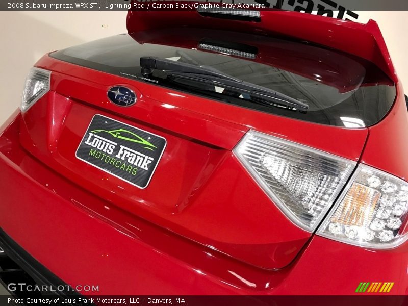 Lightning Red / Carbon Black/Graphite Gray Alcantara 2008 Subaru Impreza WRX STi