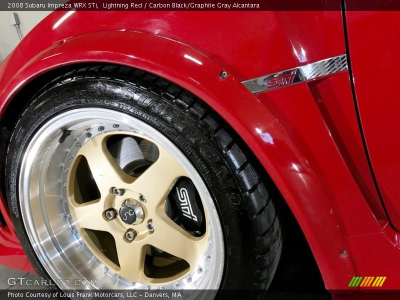 Lightning Red / Carbon Black/Graphite Gray Alcantara 2008 Subaru Impreza WRX STi