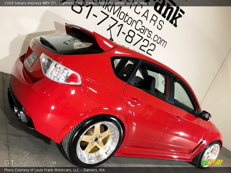 Lightning Red / Carbon Black/Graphite Gray Alcantara 2008 Subaru Impreza WRX STi