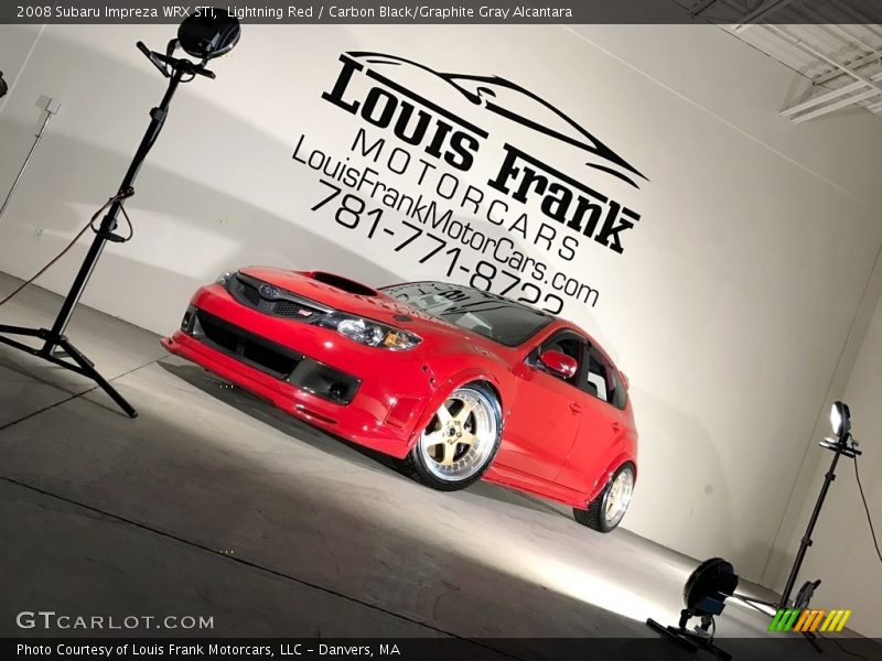 Lightning Red / Carbon Black/Graphite Gray Alcantara 2008 Subaru Impreza WRX STi
