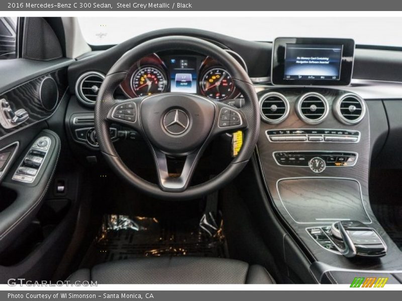 Steel Grey Metallic / Black 2016 Mercedes-Benz C 300 Sedan