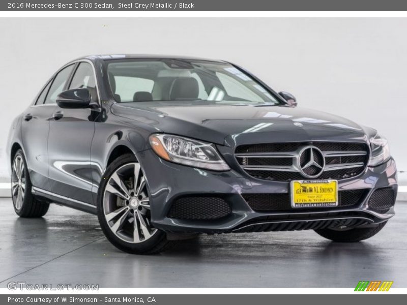 Steel Grey Metallic / Black 2016 Mercedes-Benz C 300 Sedan