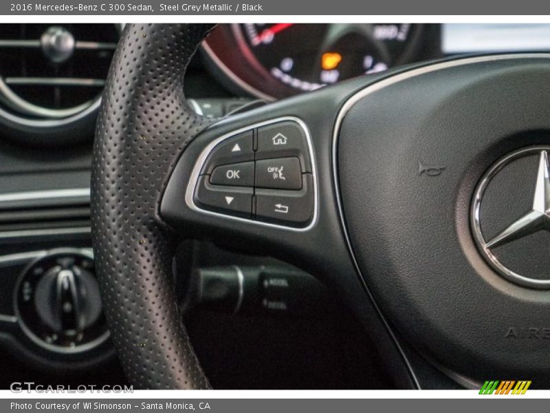 Steel Grey Metallic / Black 2016 Mercedes-Benz C 300 Sedan