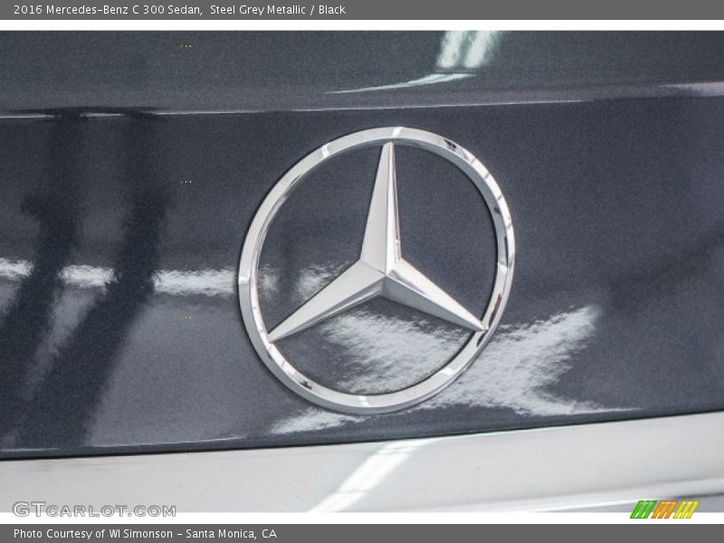 Steel Grey Metallic / Black 2016 Mercedes-Benz C 300 Sedan