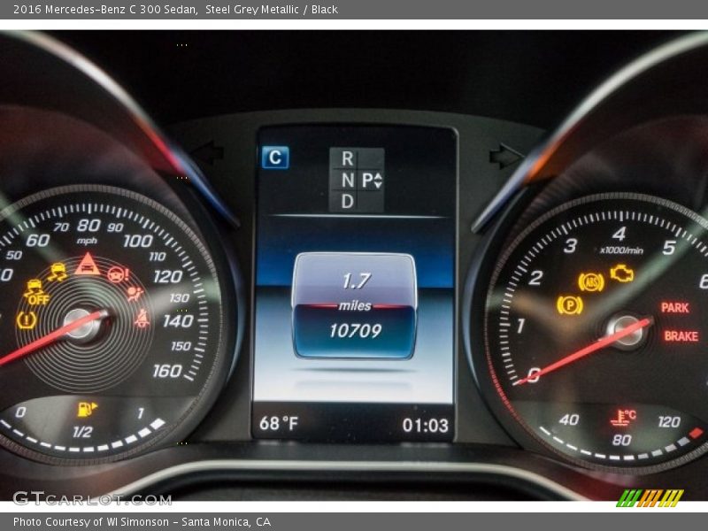 Steel Grey Metallic / Black 2016 Mercedes-Benz C 300 Sedan