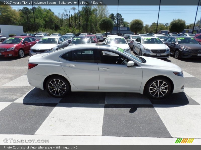 Bellanova White Pearl / Ebony 2017 Acura TLX V6 Advance Sedan