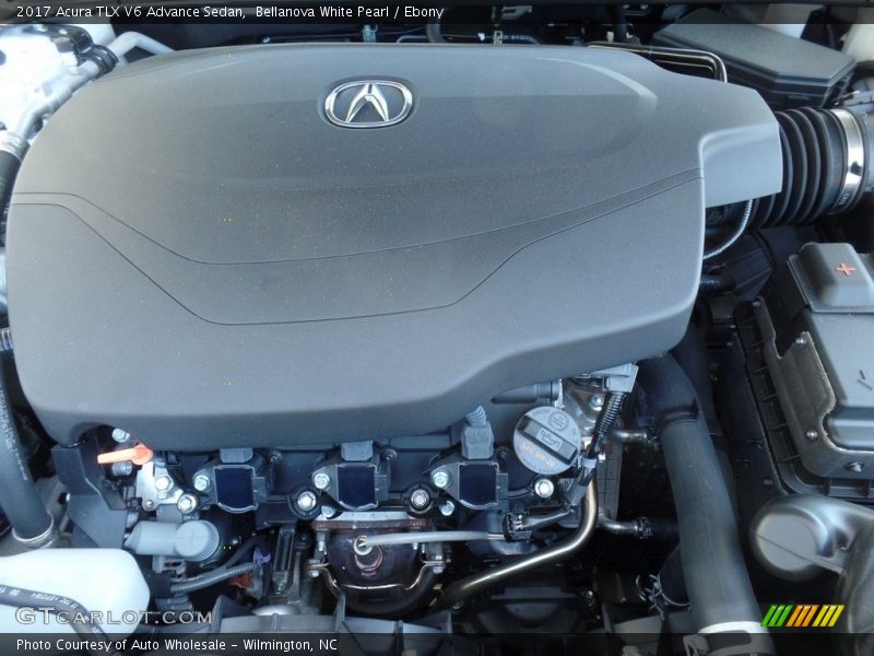 Bellanova White Pearl / Ebony 2017 Acura TLX V6 Advance Sedan