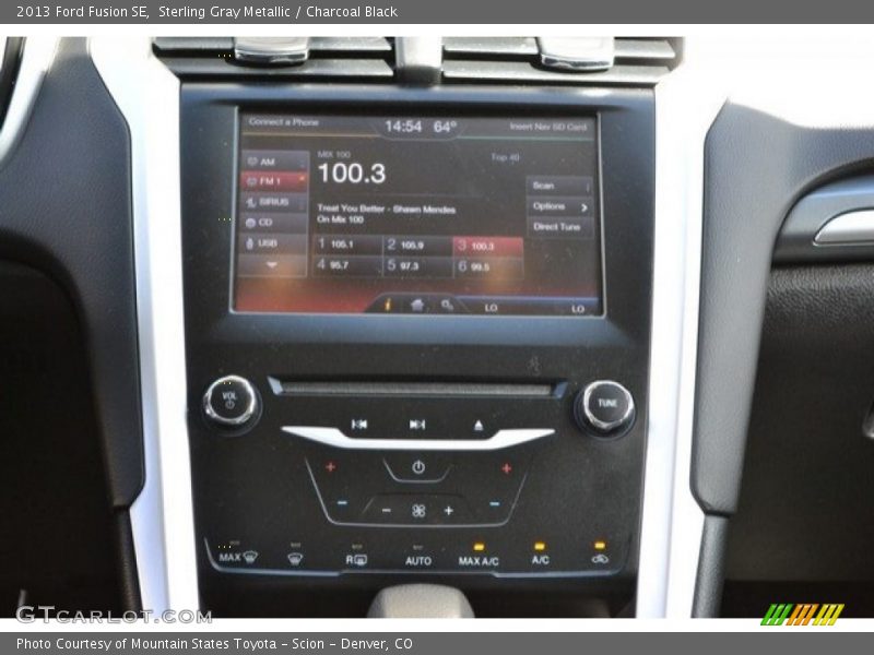 Sterling Gray Metallic / Charcoal Black 2013 Ford Fusion SE
