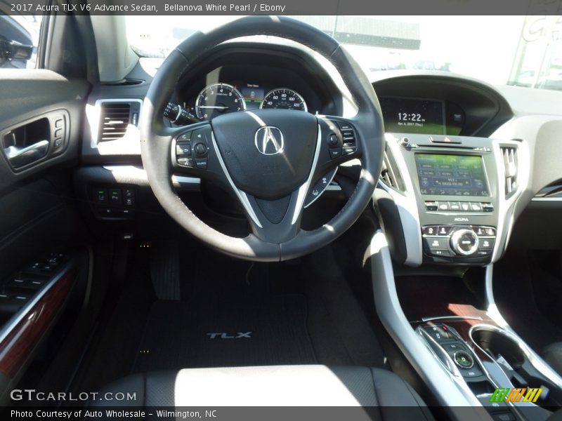 Bellanova White Pearl / Ebony 2017 Acura TLX V6 Advance Sedan